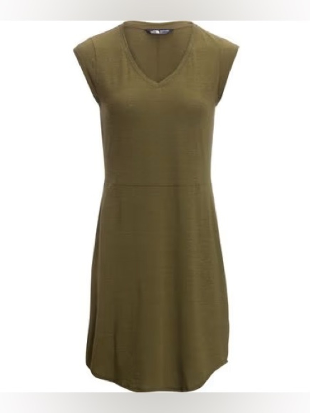 The North Face EZ Tee Dress in Army Green Sz XL Extra Large Pockets Slub Knit